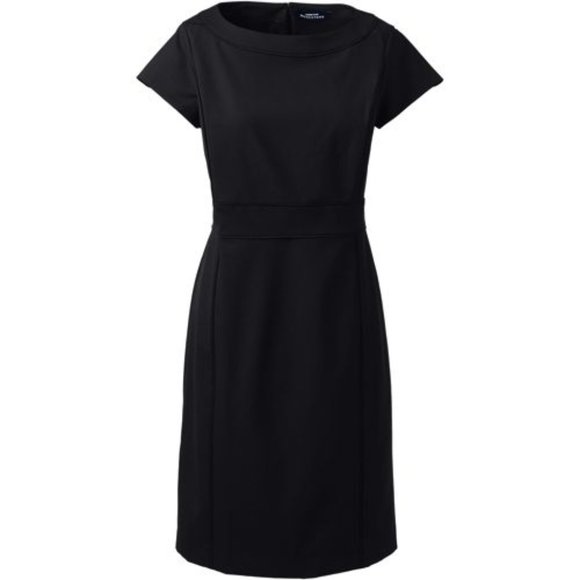 Lands' End Women's Piped Sheath Dress, color black, Multiple sizes MWT - Picture 1 of 1